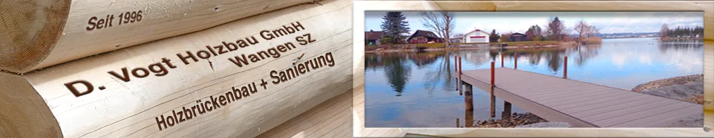 Holzsteg am Wasser