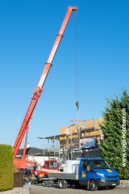 Materiallieferung auf der Baustelle